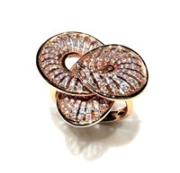 Anello Donna Oro Donna Fantasie Di Diamanti in Oro rosa Diamante DTF0131